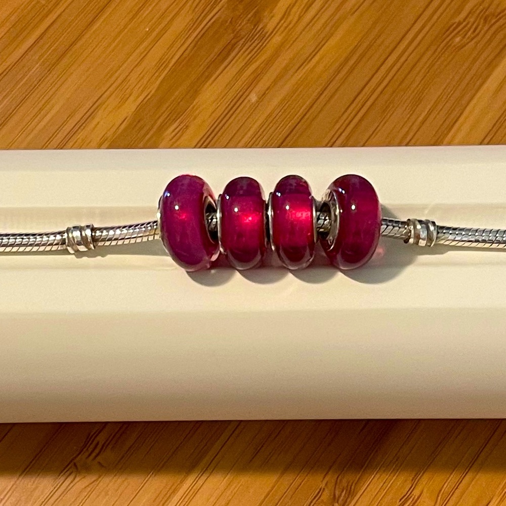 Chamilia Murano Beads set of 4